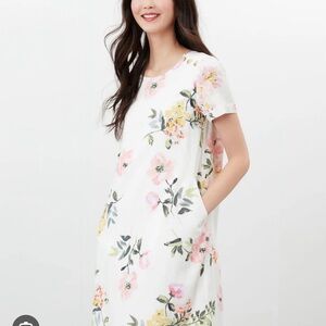 Joules Rosetta floral shift dress US 8 linen cotton